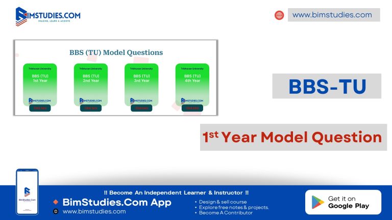 BBS 1st year model question